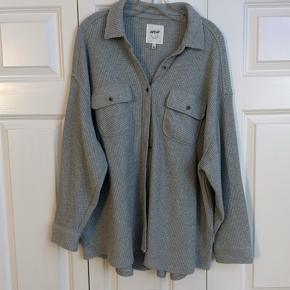 Aerie LumberJane Waffle Top medium heather grey - Picture 10 of 13